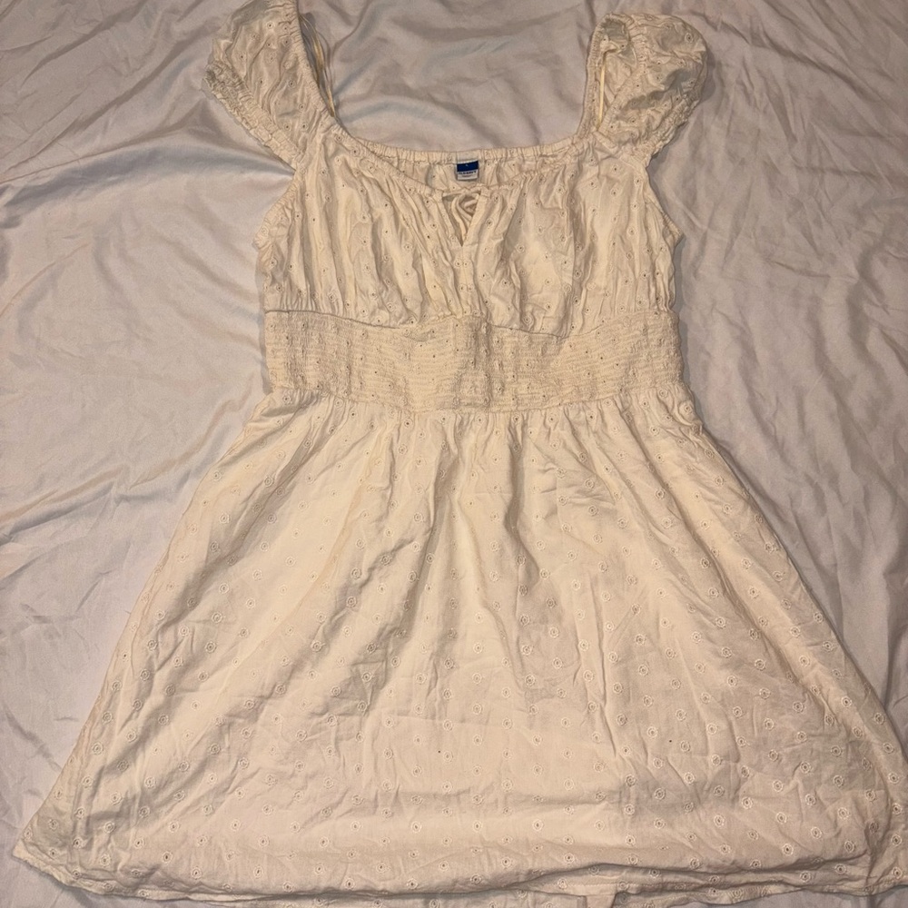 Old Navy Cream Eyelet Dress